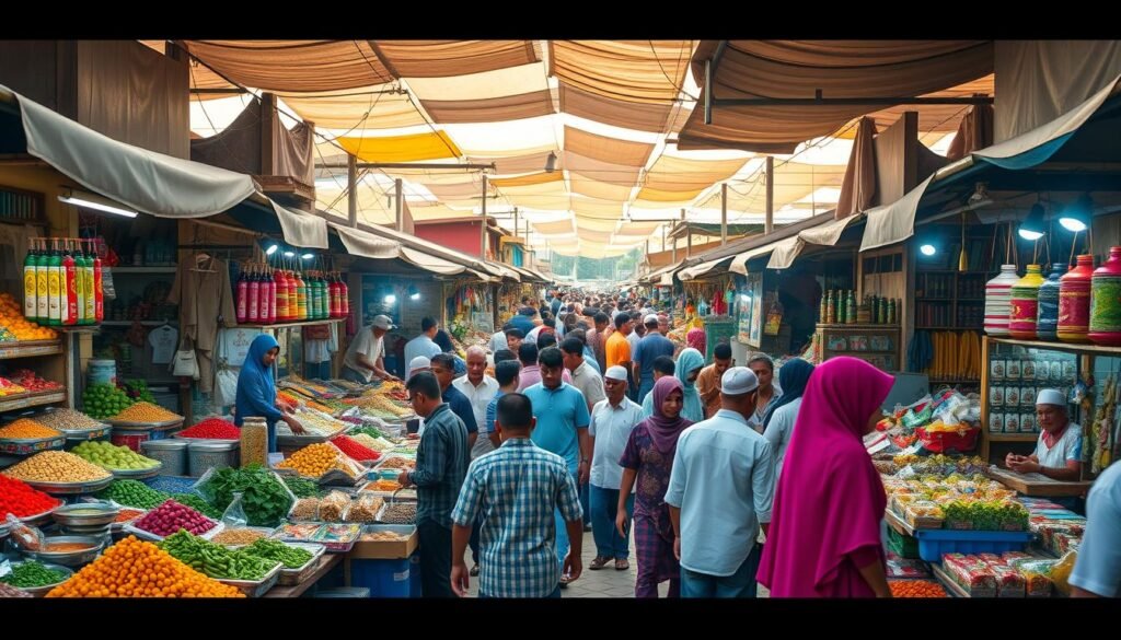Suasana Pasar Tradisional Ramadan
