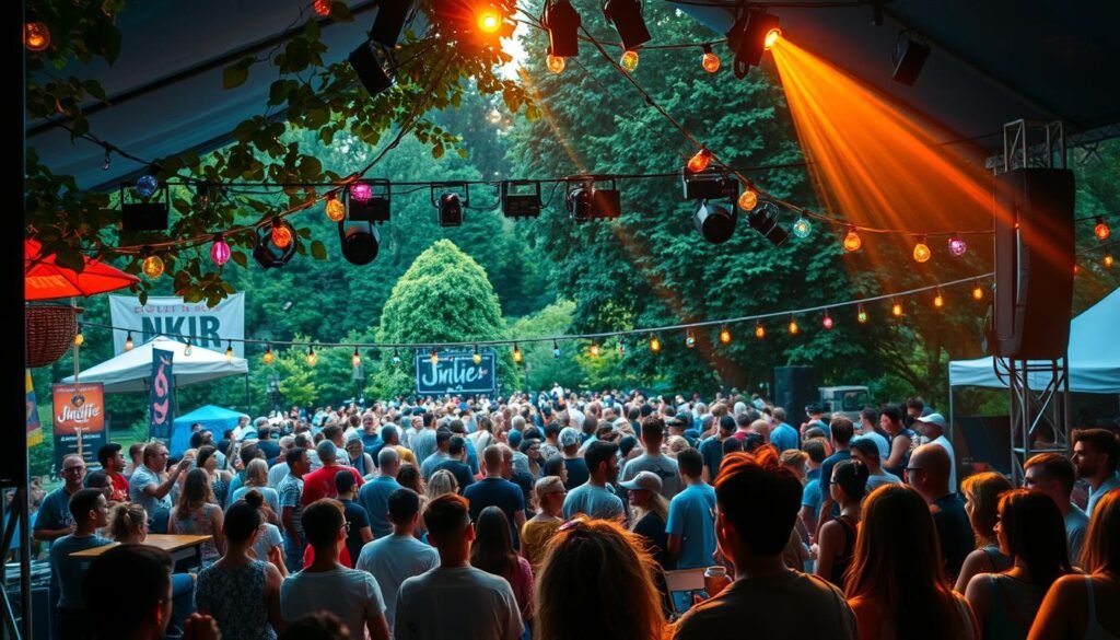 dekorasi festival musik indie