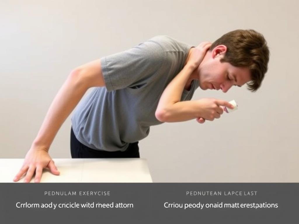 Latihan pendulum untuk rehabilitasi cedera bahu Latihan pendulum untuk rehabilitasi cedera bahu